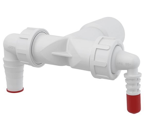 ALCAPLAST Dvojité kolínko G1/17-23 se zpětnou klapkou P148Z