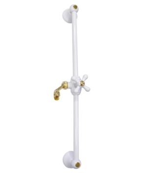 sprchová tyč celokovová, biela - zlato, 60cm DORIAN retro SAGITTARIUS Sprchové tyče